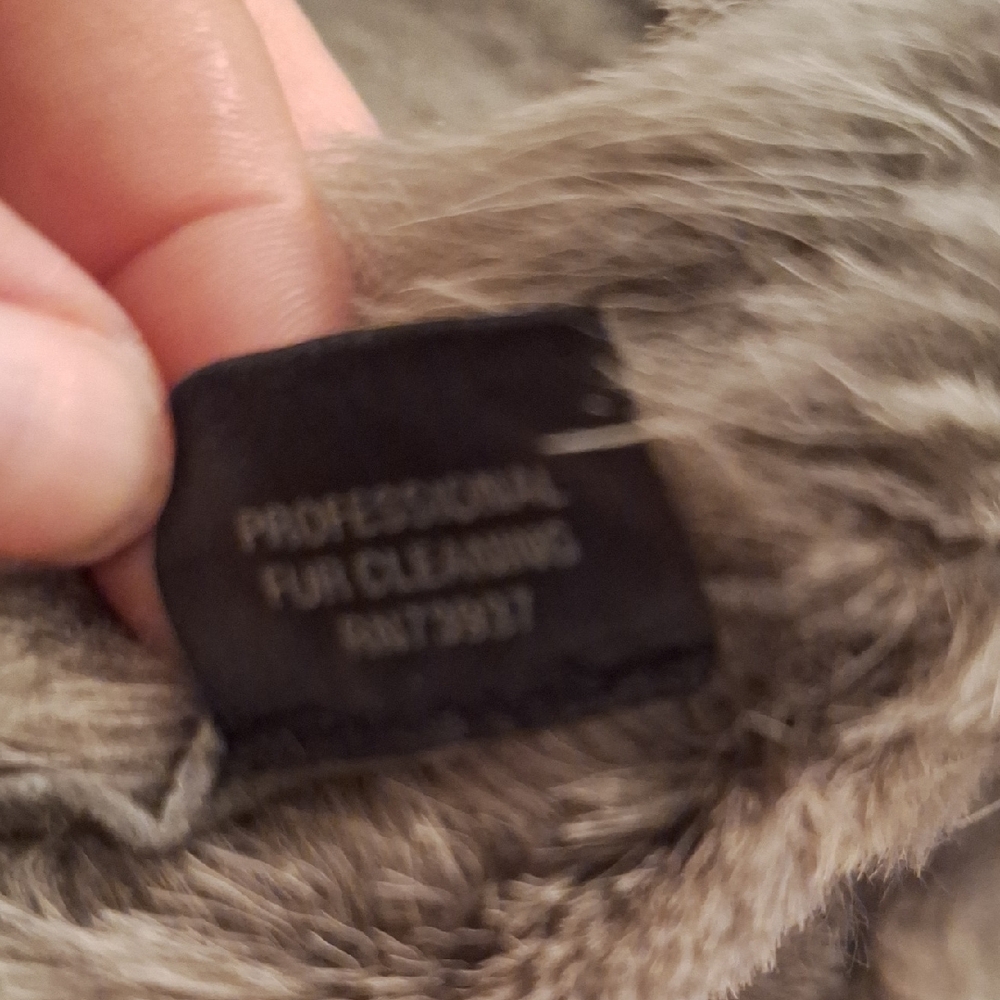 Kenna T Gray Shearling Vest with Real Lamb Fur & leather Zipper Size M - Picture 12 of 13